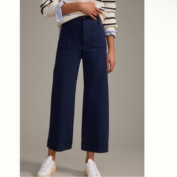 Nwt Maeve the Colette Navy Wide-Leg Pants - Picture 2 of 6